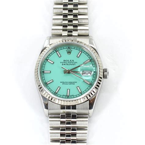 36 mm rolex turquoise watch